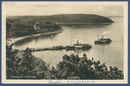 Ostseebad Glücksburg Schiffsanleger Dampfschiffe Foto, Gelaufen 1948 (AK820) - Glücksburg