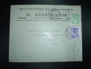 LETTRE TP IRIS 1F20 + 80c OBL.MEC.5-9-1945 NIMES GARD (30) E. ALLEMAND MANUFACTURE DE CHAUSSURES - 1939-44 Iris