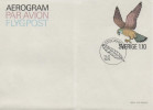 SUEDE SWEDEN SVERIGE Entier Stationnary Aerogram FDC 1er Jour : 1975 Flygpost Adler Aigle Eagle - Gebraucht