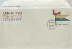 SUEDE SWEDEN SVERIGE Entier Stationnary Aerogram FDC 1er Jour : 1977 Flag Drapeau Fahne - Used Stamps