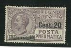ITALIA REGNO - POSTA PNEUMATICA - SASS. N° 6  NUOVO ** MNH - Pneumatic Mail