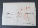 Vorphila Spanien 1833 Vergara - Madrid. Roter Stempel. Rote Taxvermerke Gut Erhalten. Plaza Mayor. Toller Beleg!! - ...-1850 Vorphilatelie