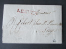 Vorphila Belgien 1828. L1 Leuven Nach Liege. Taxvermerk. Gut Erhalten. Toller Beleg!! Geschäftsbrief / Rechnung?! - 1815-1830 (Dutch Period)