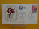 FDC - Jeux Olympiques D´Hiver 1968 Grenoble, La Flamme - 38 Grenoble - 27.1.1968 - 1er Jour - Coté 1,50 € - Winter 1968: Grenoble