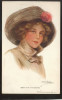 WOMAN WITH HAT SIGNED BOILEAU No 282 OLD POSTCARD #172 - Boileau, Philip