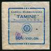 Instrument : Ancienne Pochette Pour Corde Harmonique TAMINE, MI Violon - Accessories & Sleeves