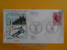 FDC -  Jeux Olympiques D´Hiver 1968, Slalom - 38 Grenoble - 27.1.1968 - 1er Jour - Coté .. € - Winter 1968: Grenoble