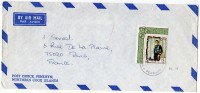 Penrhyn: 1981  Lettre Voyagé Vers La France Timbres Mariage Du Prince De Galles Prince - Penrhyn