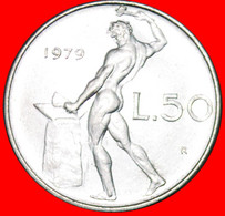 * NUDE GOD VULCAN: ITALY ★ 50 LIRAS 1979R! LOW START!  NO RESERVE! - 50 Lire