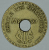 Monaco Jeton Token 10 FRANCS Troué - ST DES BAINS DE MER - "" CERCLE Des ÉTRANGERS "" # 1 - Autres & Non Classés