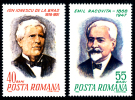 ROMANIA/Rumänien 1968, Ion Ionescu De La Brad And Emil Racovita Set Of 2v** - Polar Explorers & Famous People