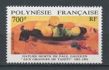 POLYNESIE 1991 N° 385  Neuf ** = MNH Superbe Cote 21,50 € Paul Gauguin Tahiti Nature Morte Oranges Fruits Peintures - Unused Stamps
