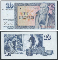 BANKNOTES 1981 ISLANDA 10 KRONUR - IJsland