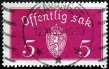 Norway 1933  Minr.10  I   3mm X19,5mm  STAVANGER  12-11-1935 ( Lot C 241 ) - Dienstmarken