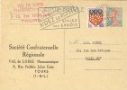 ENTIER POSTAL  # CARTE POSTALE #  TYPE SEMEUSE DE PIEL 0,20 F # 1960 # REF STORCH -FRANCON # N 1 C # - Overprinter Postcards (before 1995)