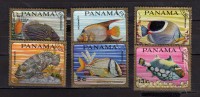 Panama °- 1968 -  Yvert. 482/485 + PA.450/451. Poissons.  Avec Gomme Oblitéré.   Vedi Descrizione - Panama