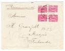 Türkei Ganzsachen Brief 20 Paras Mit 3 X20Paras Zusatz Von Trebizonde Nach Kuopio Finland Mit AK-Stempel 25.8.1918 - Lettres & Documents