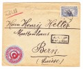 Türkei Constantinople Briefmarken Handler Vignette Auf Brief Nach Bern Mit AK-Stempel Bern 26.1.1918 - Storia Postale