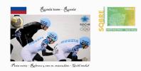 Spain 2014 - XXII Olimpics Winter Games Sochi 2014 Gold Medals Special Prepaid Cover - Relevos 5.000 M. Russia Team - Winter 2014: Sochi