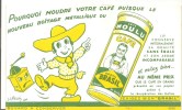 Buvard. Costa Brasil Pourquoi Moudre Votre Café Puisque Le Nouveau Boitage Métallique Du Café Moulu - Café & Té