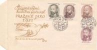 Czechoslovakia / First Day Cover (1951/10) Praha 1 (a): Festival Prague Spring (Other Configuration Stamps! -1,50/2/1/3) - Variétés Et Curiosités