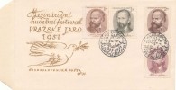 Czechoslovakia / First Day Cover (1951/10) Praha 1 (a): Festival Prague Spring (Other Configuration Stamps! -1/1,50/2/3) - Abarten Und Kuriositäten