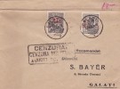 MILITARY CENSORED 1918  GALATI ,OVERPRINT STAMPS  ERROR ! RARE SENT TO MAIL,ROMANIA. - World War 1 Letters