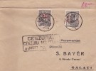 MILITARY CENSORED 1918  GALATI ,OVERPRINT STAMPS  ERROR ! RARE SENT TO MAIL,ROMANIA. - 1. Weltkrieg (Briefe)