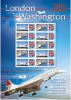 GROSSBRITANNIEN GRANDE BRETAGNE GB 2005 30th ANNIVERSARY LONDON TO WASHINGTON CONCORDE SC-BC-082 - Timbres Personnalisés