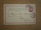 Entier Postal Postkarte Oblitération Barr Pour Dijon 1883 - Tarjetas