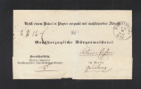 Paket-Begleithülle 1857 Darmstadt Nach Grünberg - Lettres & Documents