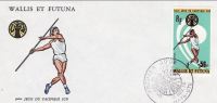 FDC Wallis Et Futuna Jeux Pacifique Sud Javelot 10 11 1975 - FDC