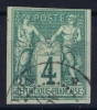 INDE  Col. Gen.   Yv Nr 25 Obl. Used  Cad Pondichéry Has A Thin Spot - Usati