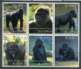 (cl. 4 - P.10) (lot 1) Congo ** Série De 6 Tbres (ref. Michel Au Dos) Singe : Bonobo - Mint/hinged