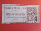 BULLETIN DE COMMUNICATION 30C BRUN N°25 CAD ALGER>A PARTIR CABINE TELEPHONIQUE PUBLIQUE POSTES/TELEGRAPHES C/14€ - Télégraphes Et Téléphones