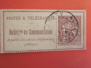 BULLETIN DE COMMUNICATION 40C BRUN ROUGE N°26 CAD ALGER>A PARTIR CABINE TELEPHONIQUE PUBLIQUE POSTES/TELEGRAPHES C/8€ - Telegraaf-en Telefoonzegels