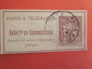 BULLETIN DE COMMUNICATION 40C BRUN ROUGE N°26 CAD ALGER>A PARTIR CABINE TELEPHONIQUE PUBLIQUE POSTES/TELEGRAPHES C/8€ - Telegrafi E Telefoni