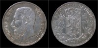 Belgium Leopold II 5 Frank 1865 - 5 Francs