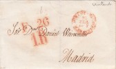 ANO 1847 PREFILATELIA CARTA DE SANTANDER A MADRID MARQUAS F.26-1R   / 5057 - ...-1850 Prephilately