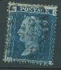 GB QUEEN VICTORIA USED 2D. BLUE PLATE SG 46, MI 11B II, IV 27, SC 30 - Other & Unclassified