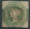 GROSSBRITANNIEN GRANDE BRETAGNE GB 1847-55 QUEEN VICTORIA EMBOSSED USED 1SHILLING PALE GREEN SG 54 MI 7 YT SC 5A - Gebraucht