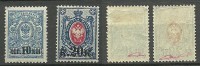 RUSSLAND RUSSIA 1917 Michel 115 - 116 * Signed - Unused Stamps