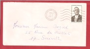 Y &T N°1698  VILLEURBANE   Vers    SAINTES   1972 - Lettres & Documents