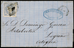 CORUÑA - EDI O 107 - CARTA CIRC. A ORTIGOSA, FECH. TII \"SANTIAGO\" + ROMBO PUNTOS - Lettres & Documents