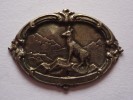 PLAQUE ARGENT ANCIENNE POUR CANNE DE RANDONNEE OU PIOLET - CHAMOIS - Zilverwerk