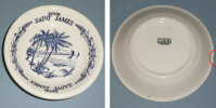 RARE Soucoupe Publicitaire Céramique Faience Porcelaine GIEN, RHUM St SAINT-JAMES, Liqueur, Apéritif, Rum Ron - Asbakken