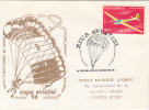 PARACHUTTING, AVIATION CUP, PLANE, SPECIAL COVER, 1986, ROMANIA - Parachutting