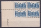 FRANCE / 1946 / Y&T N° 760 ** : Palais Du Luxembourg 10 F (4 TP En Coin Daté 1946/07/25) - 1940-1949