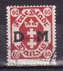 DANZING DIENST 1921. Mi 9,  USED - Service