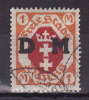 DANZING DIENST 1921. Mi 11,  USED - Servizio